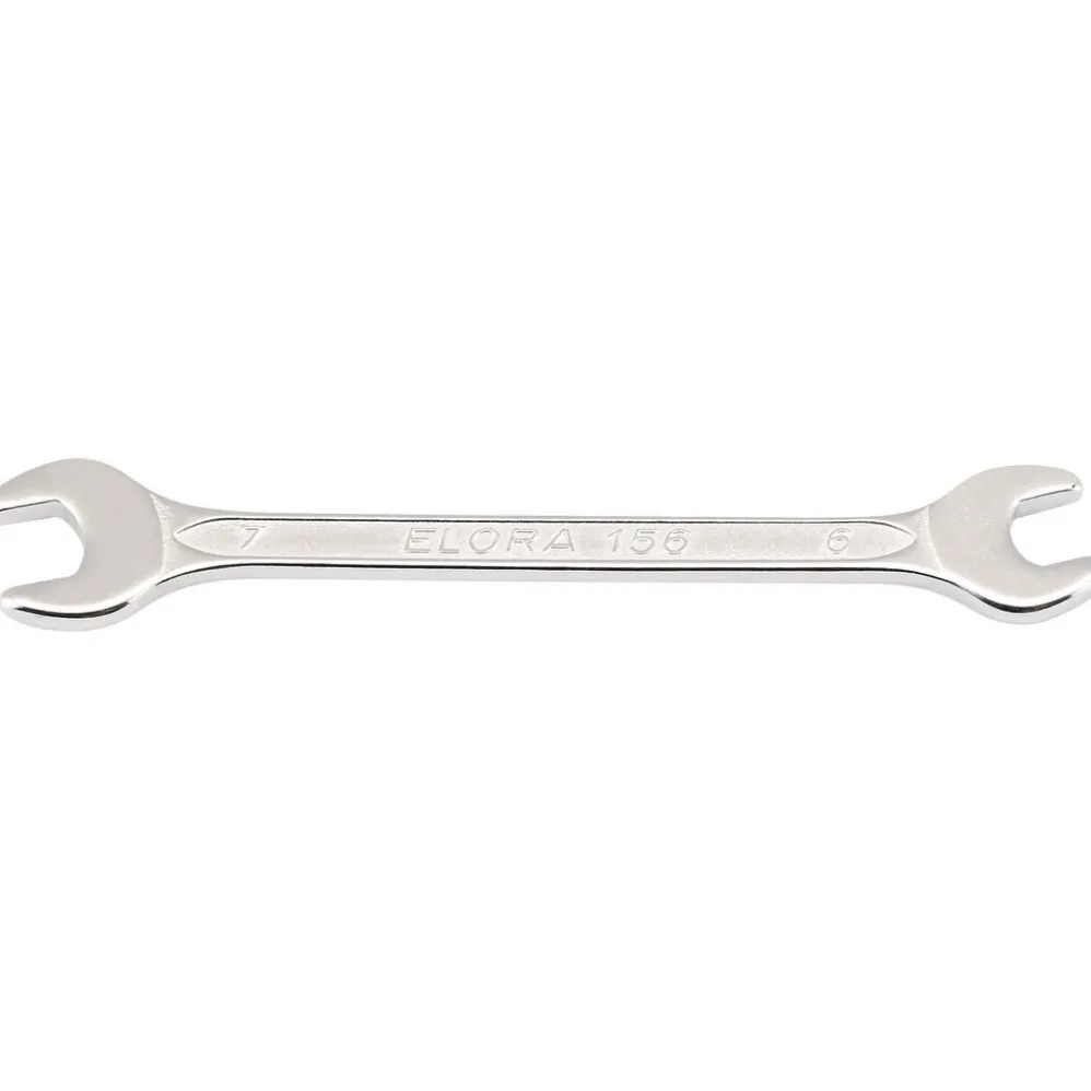 Elora Midget Metric Double Open End Spanner, 6 x 7mm