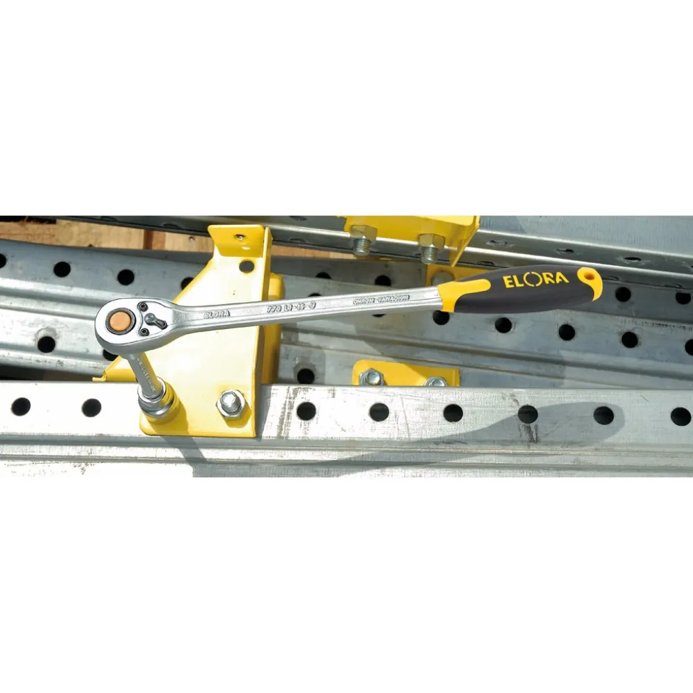 Elora Quick Release Soft Grip Reversible Ratchet, 1/2" Sq. Dr., 375mm