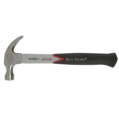 Estwing EMRF16C Sure Strike Curved Claw Hammer with Fibreglass Handle, 16oz/448g