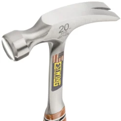 Estwing E20S Straight Claw Hammer with Leather Grip, 20oz/560g