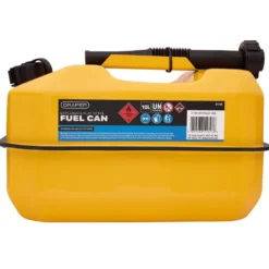 Explosafe Flat Steel Fuel Can, 10L, Yellow