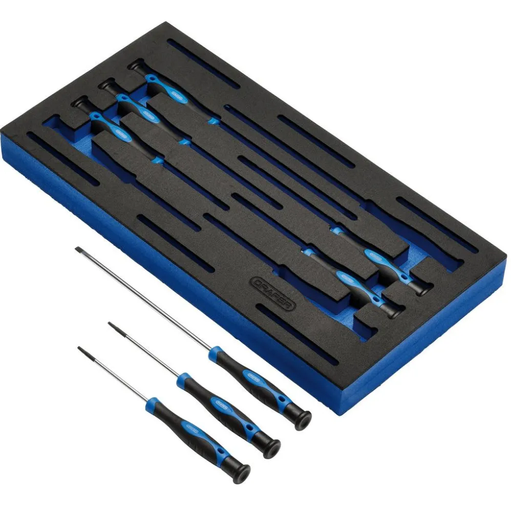 Extra Long Precision Screwdriver Set in 1/4 Drawer EVA Insert Tray (8 Piece)