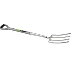 Extra Long Stainless Steel Garden Fork with Soft Grip