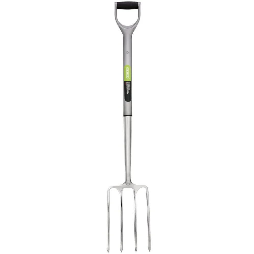 Extra Long Stainless Steel Garden Fork with Soft Grip