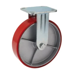 Fixed Plate Fixing Heavy Duty Polyurethane Wheel, 200mm Diameter, S.W.L. 500kg
