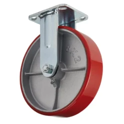 Fixed Plate Fixing Heavy Duty Polyurethane Wheel, 200mm Diameter, S.W.L. 500kg