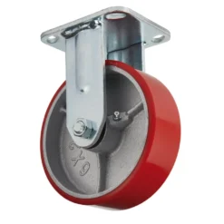 Fixed Plate Fixing Heavy Duty Polyurethane Wheel, 160mm Diameter, S.W.L. 400kg