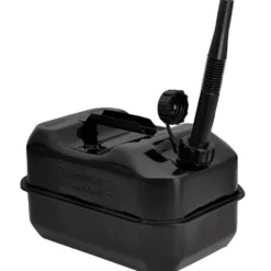 Flat Steel Fuel Can, 10L, Black