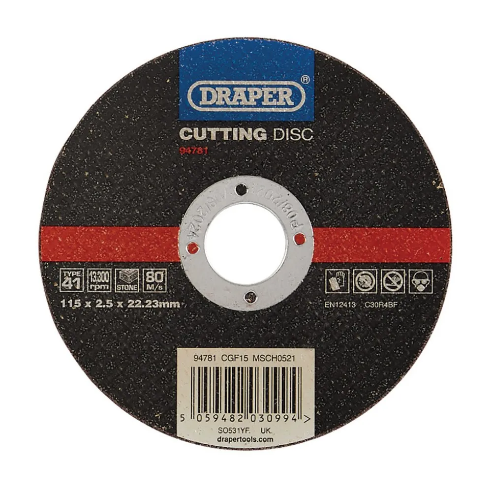 Flat Stone Cutting Disc, 115 x 2.5 x 22.23mm