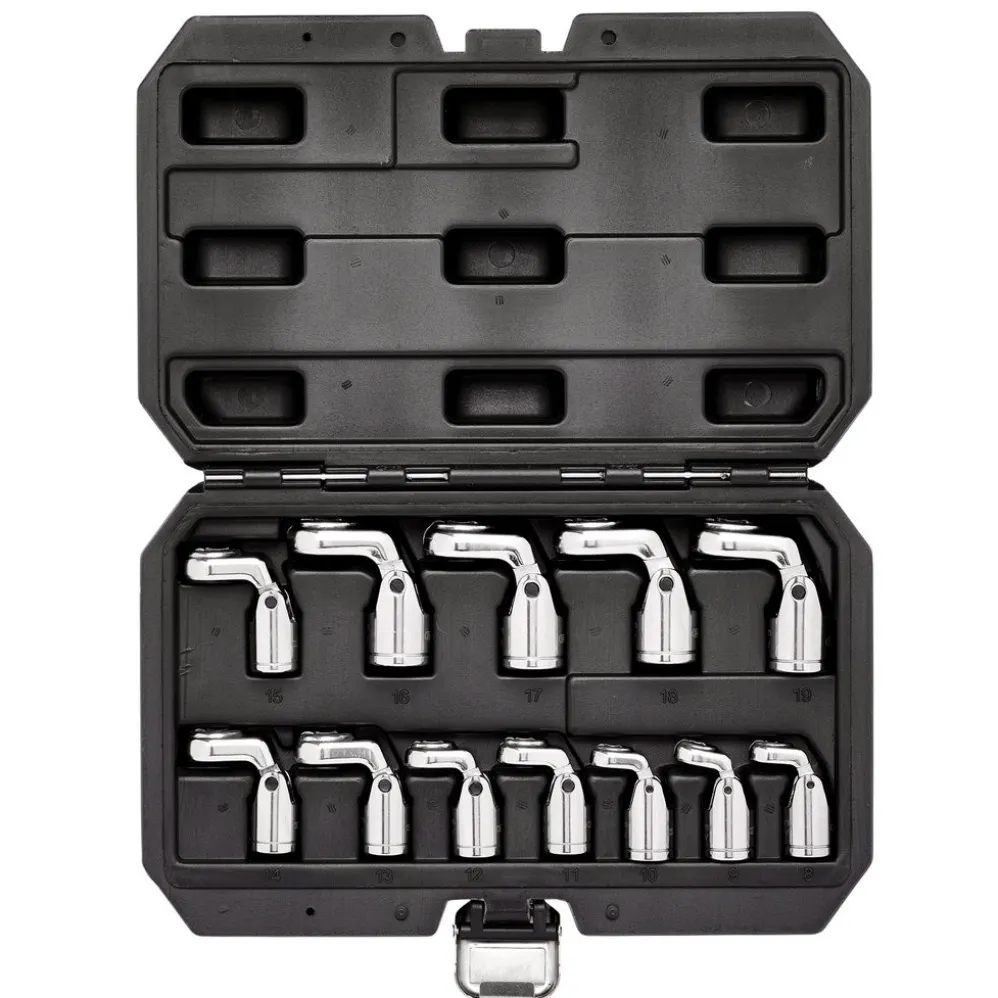 Flexible Crowfoot Socket Wrench Set, 3/8" Sq. Dr. (12 Piece)