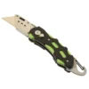 Folding Trimming Knife with Belt Clip, Green/Orange