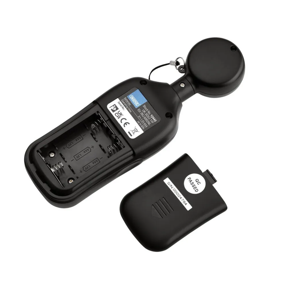 Handheld Digital Light Level Meter, 0-200KLux and -20 to +70°C