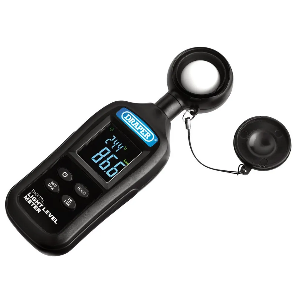 Handheld Digital Light Level Meter, 0-200KLux and -20 to +70°C