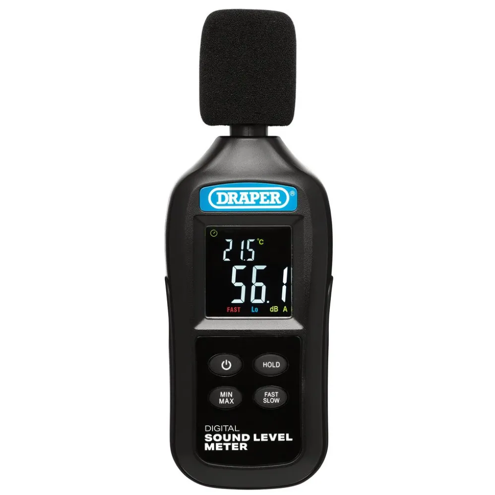 Handheld Digital Sound Level Meter, 35-135dB and -20 to +70°C