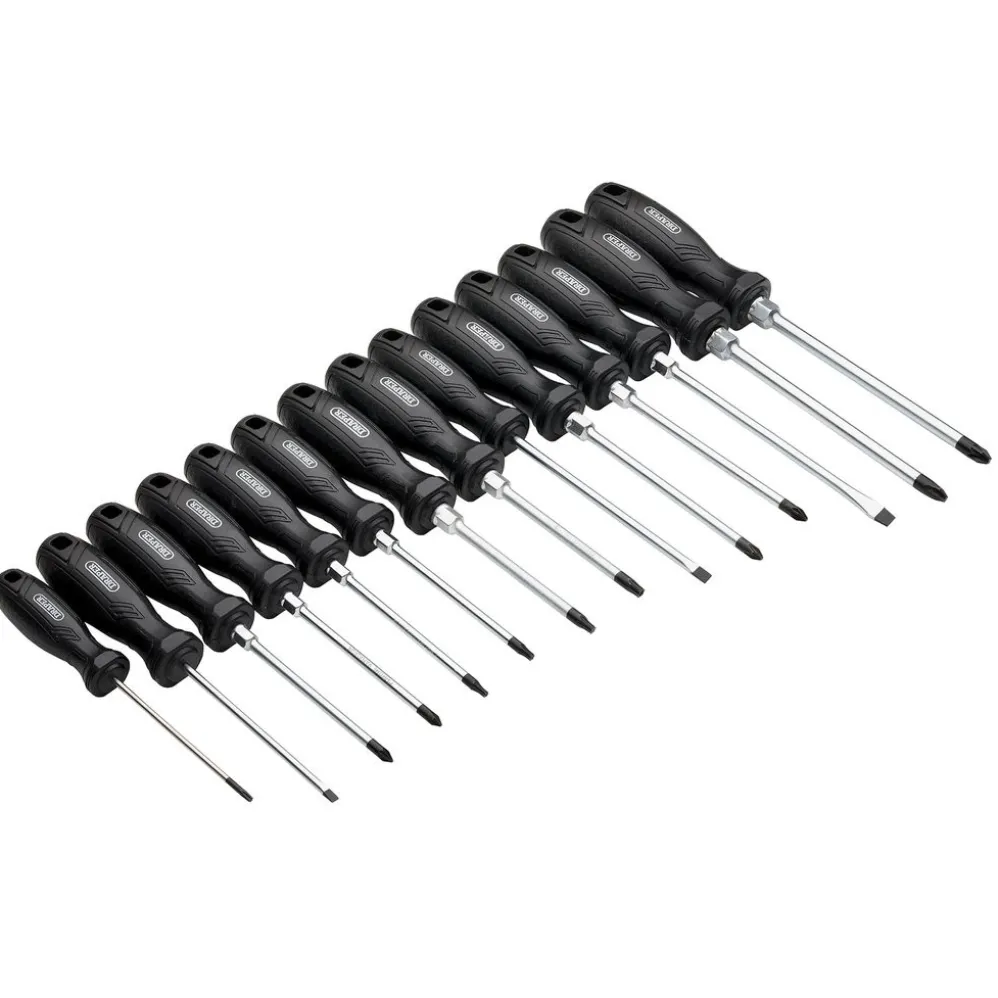 Hard Grip Screwdriver Set with Draper TX-STAR® (14 Piece)