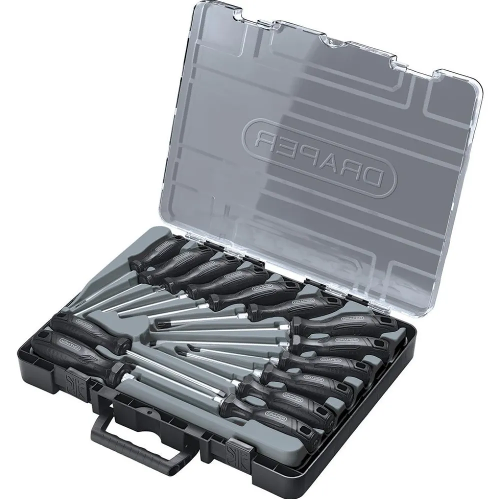 Hard Grip Screwdriver Set with Draper TX-STAR® (14 Piece)