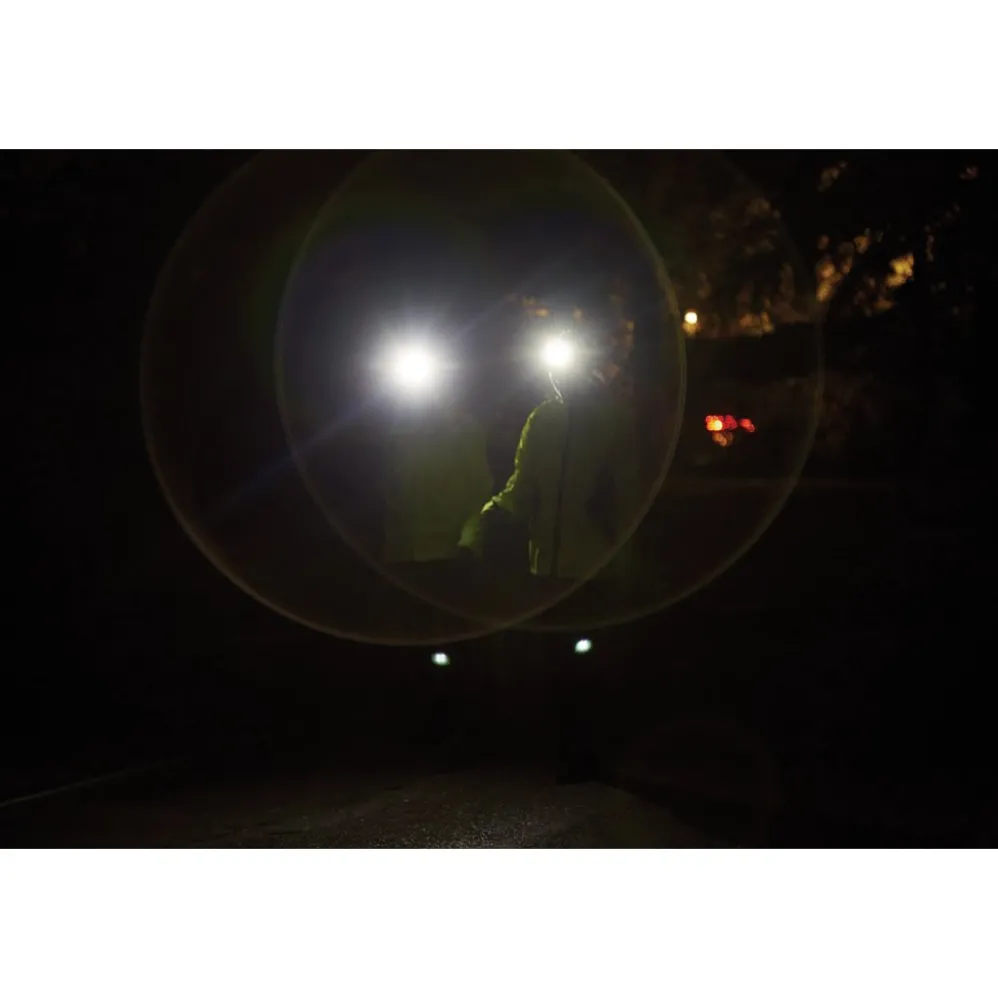Headband with USB Rechargeable LED Torch, 1W, Black, One Size