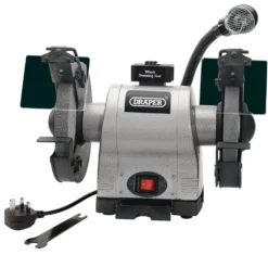 Heavy Duty Bench Grinder with Work light, 200mm, 550W