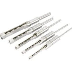 Hollow Square Mortice Chisel and Bit Set (5 Piece)
