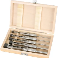 Hollow Square Mortice Chisel and Bit Set (5 Piece)