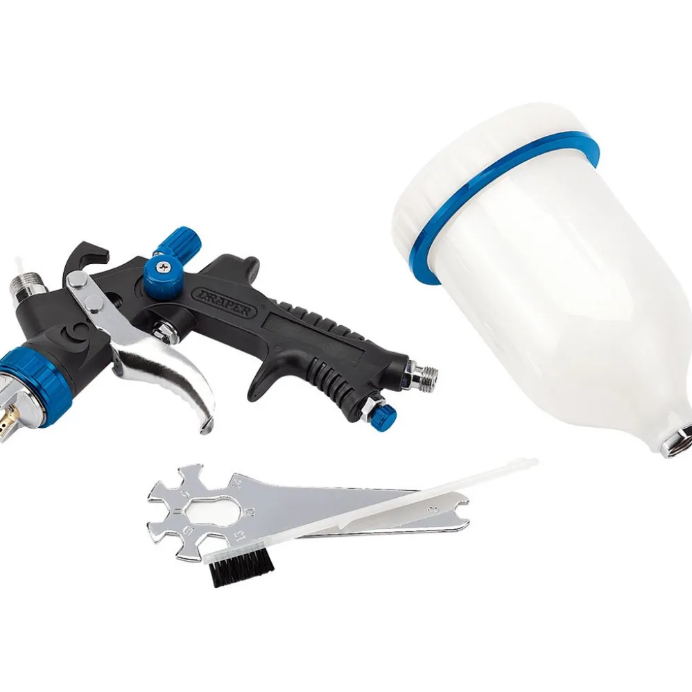 HVLP Air Spray Gun with Composite Body and Gravity Fed Hopper, 600ml