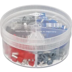 KNIPEX 97 99 908 Assortment Boxes with 200 Twin Wire Ferrules, 4 Parts