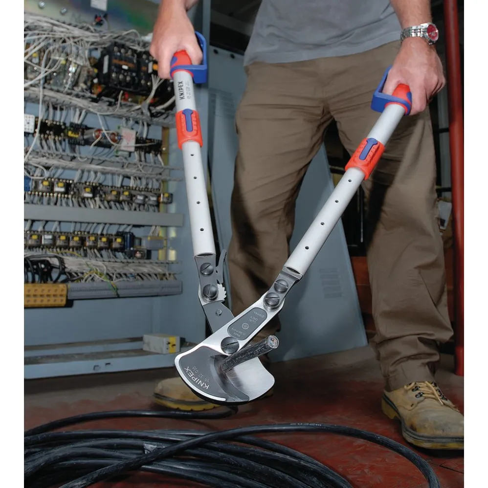KNIPEX 95 32 038 Cable Shears, Ratchet Action with Telescopic handles, 570mm
