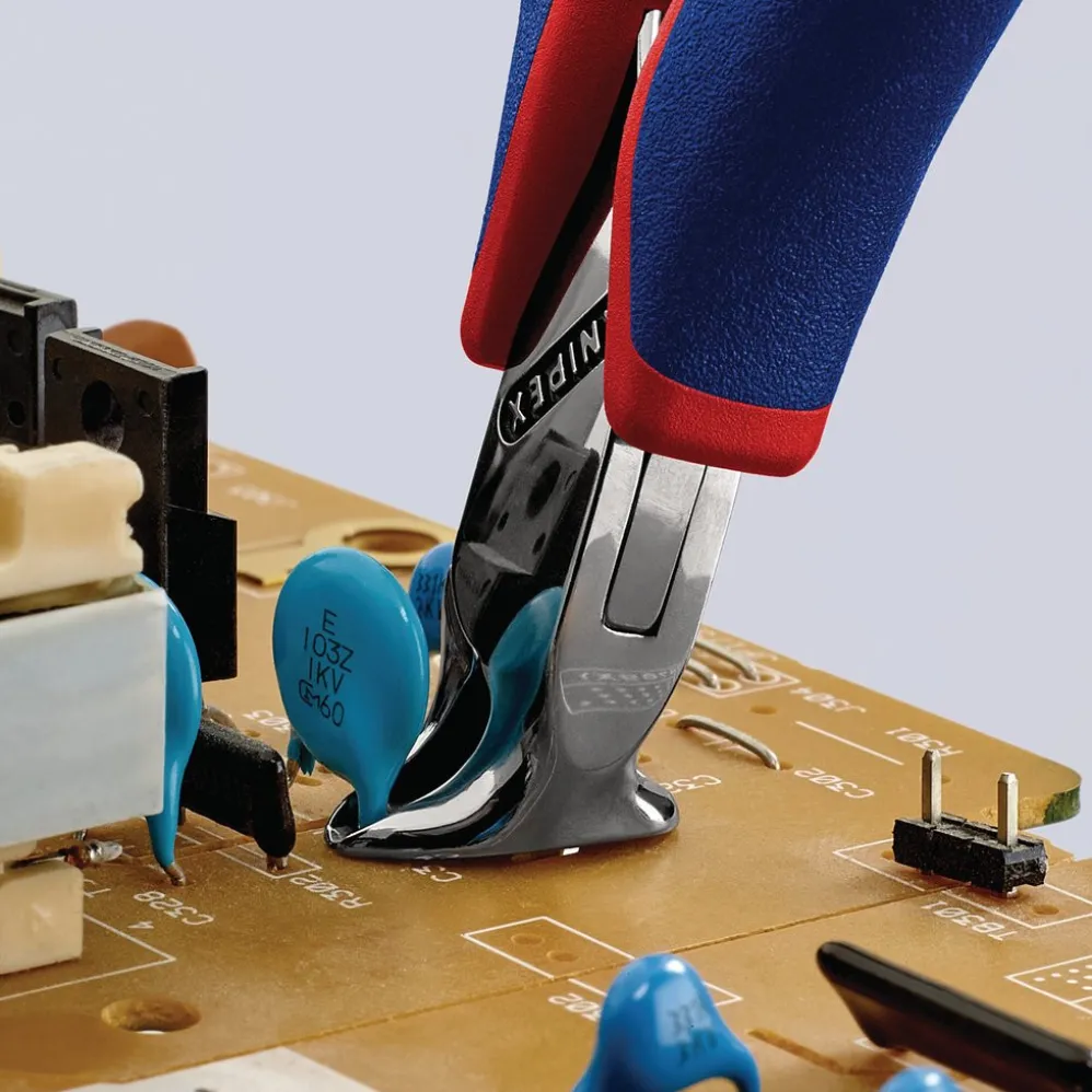 KNIPEX 64 32 120 Electronics End Cutting Nipper with Multi-Component Grips, 120mm