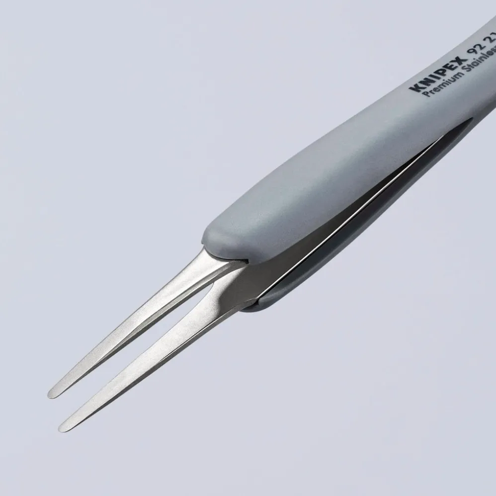 KNIPEX 92 21 11 ESD Precision Tweezers with rubber handles ESD, 123mm