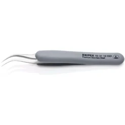 KNIPEX 92 31 10 ESD Precision Tweezers with rubber handles ESD, 122mm