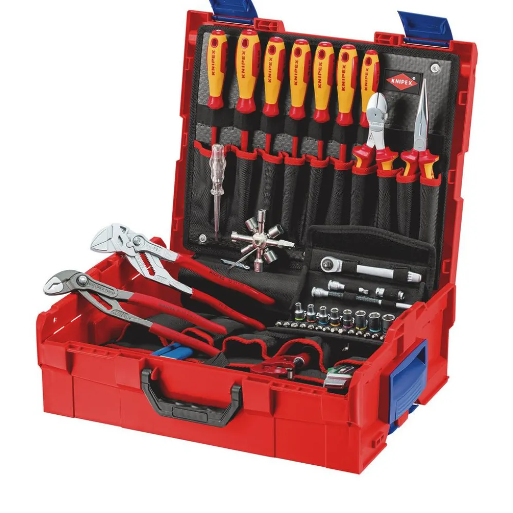 KNIPEX 00 21 19 LB S L-BOXX® Plumbing Tool Kit, 52 Parts, 357mm