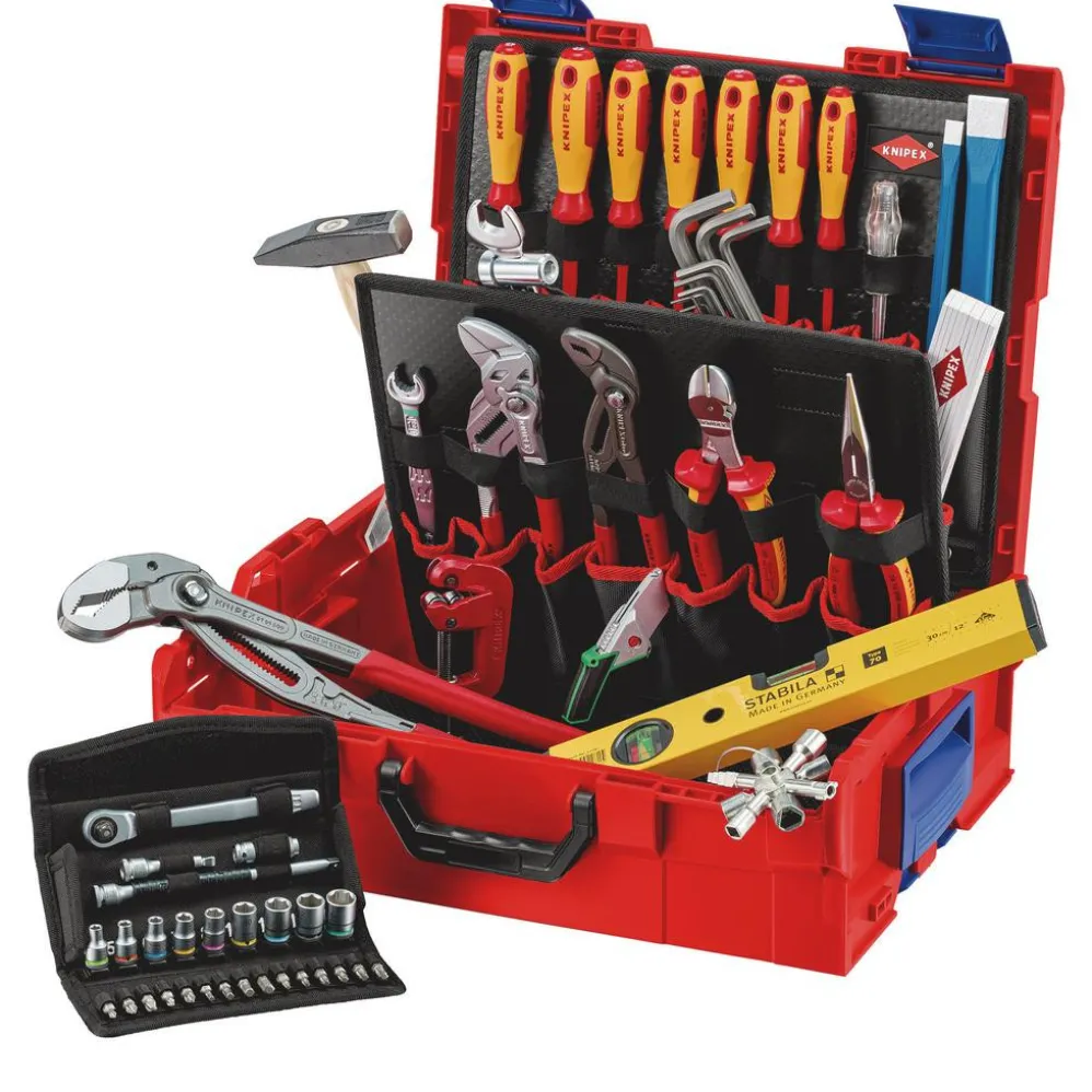 KNIPEX 00 21 19 LB S L-BOXX® Plumbing Tool Kit, 52 Parts, 357mm