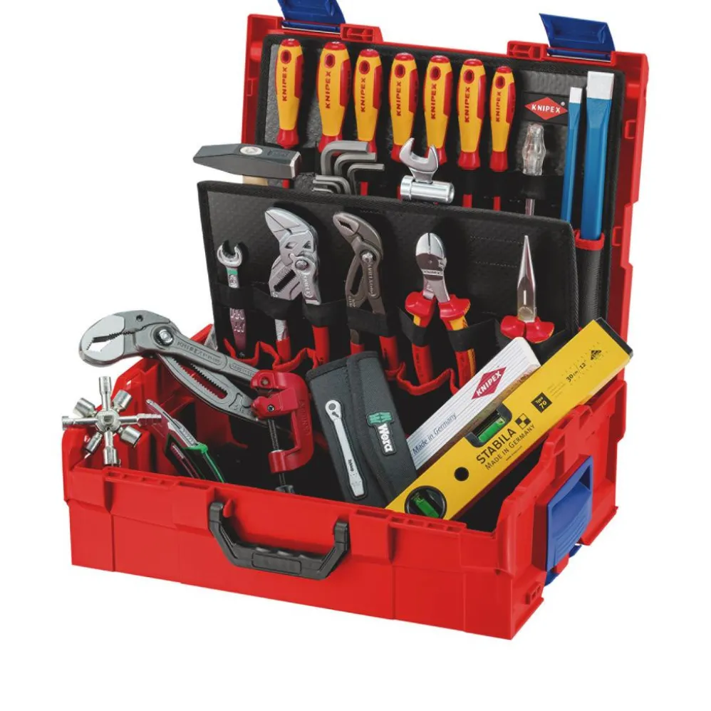 KNIPEX 00 21 19 LB S L-BOXX® Plumbing Tool Kit, 52 Parts, 357mm