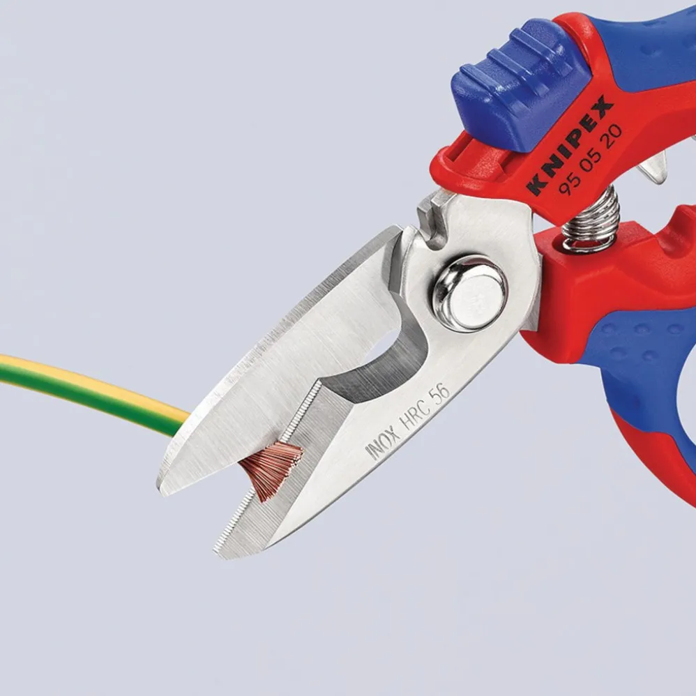 KNIPEX 95 05 20 SB Angled Electricians' Shears, 160mm