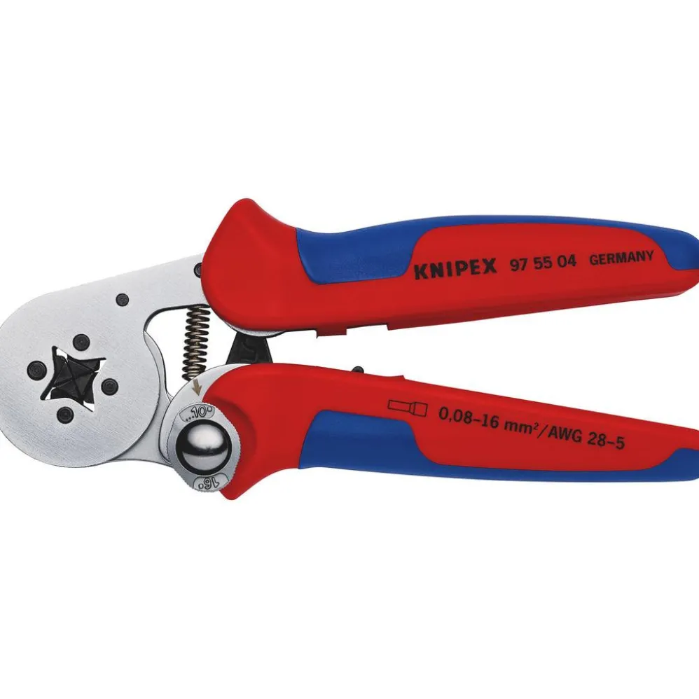 KNIPEX 97 55 04 SB Self-Adjusting Crimping Pliers, 180mm
