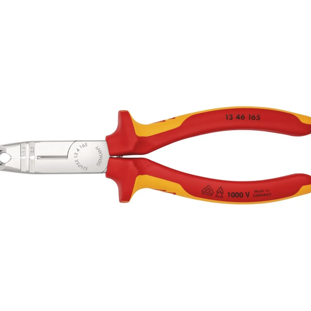 KNIPEX 13 46 165 SB VDE Stripping Pliers, 165mm