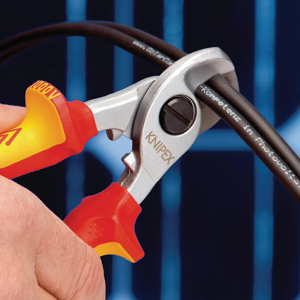 KNIPEX 95 16 165 T BK VDE Cable Shears, 165mm