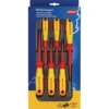 KNIPEX 00 20 12 VO4 VDE Slotted/Phillips®/Pozidriv® Screwdriver Set, 6 Parts