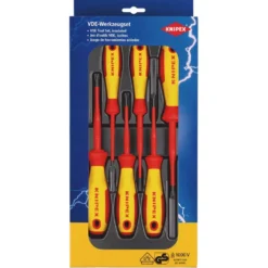 KNIPEX 00 20 12 V05 VDE PlusMinus/Slotted Screwdriver Set, 6 Parts