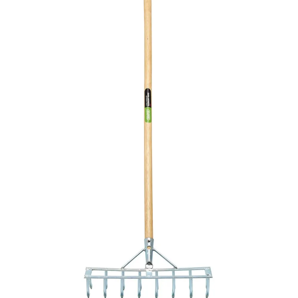 Long Handled Steel Harrow Rake and Scarifier