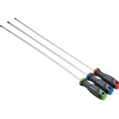 Long Reach Soft Grip Screwdriver Set (3 Piece)