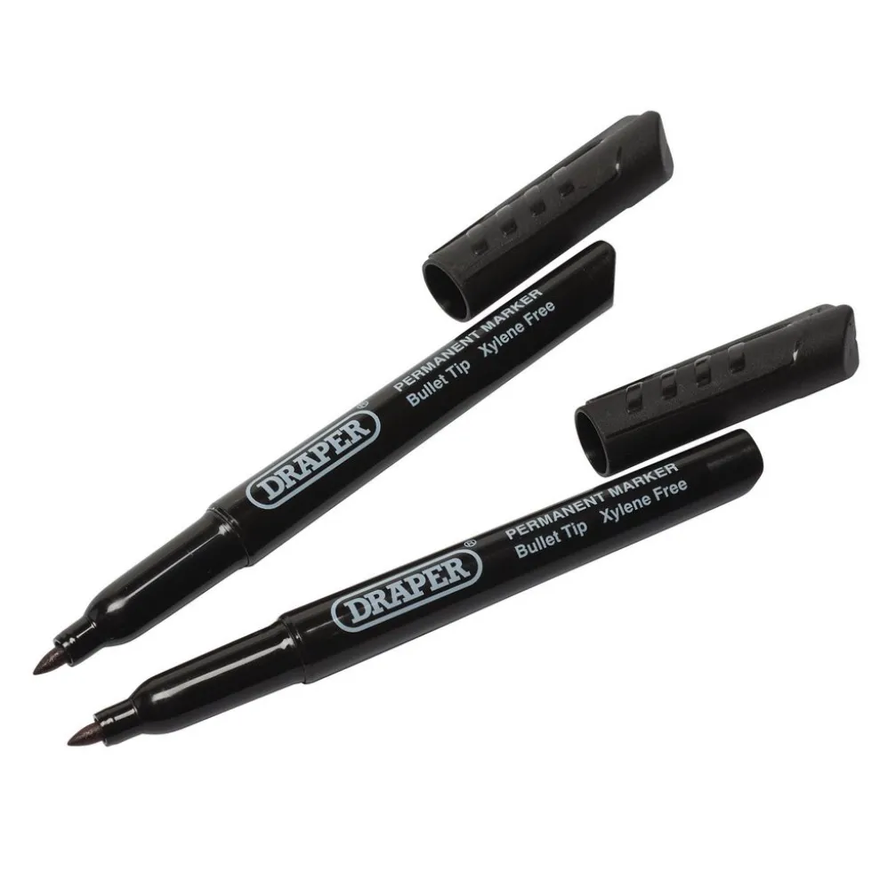 Marker Pens, Black (Pack of 2)