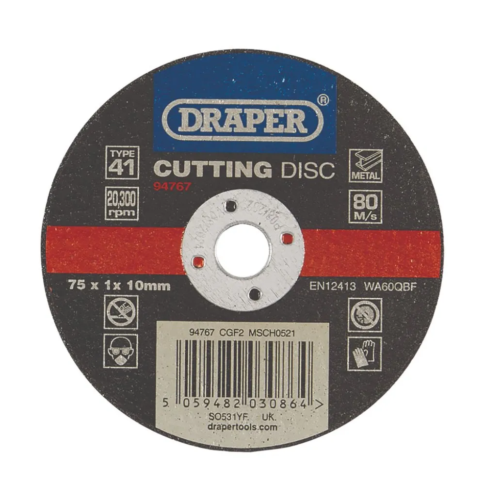 Metal Cutting Disc, 75 x 1 x 10mm