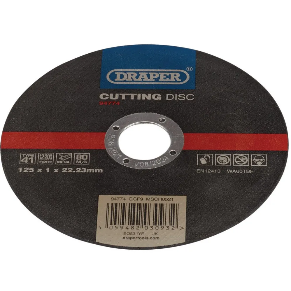 Metal Cutting Disc, 125 x 1 x 22.23mm