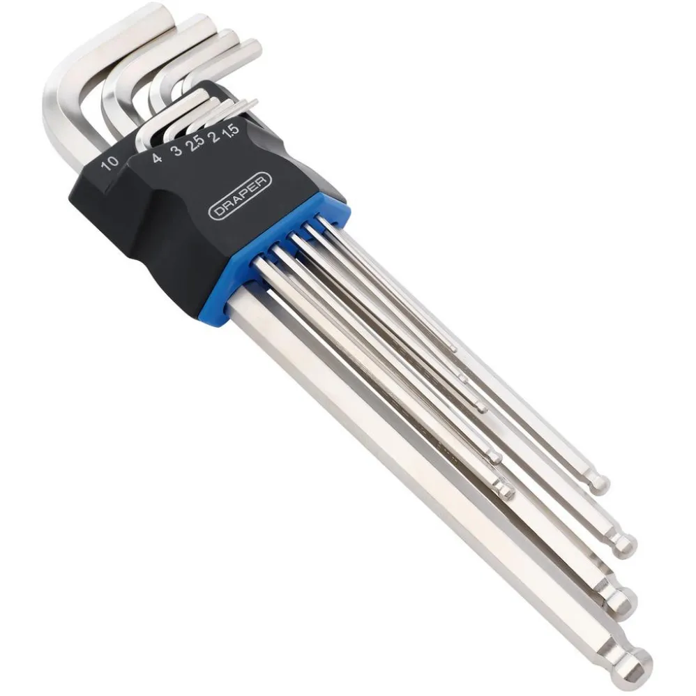 Metric Extra Long Arm Ball End Hex Key Set (9 Piece)