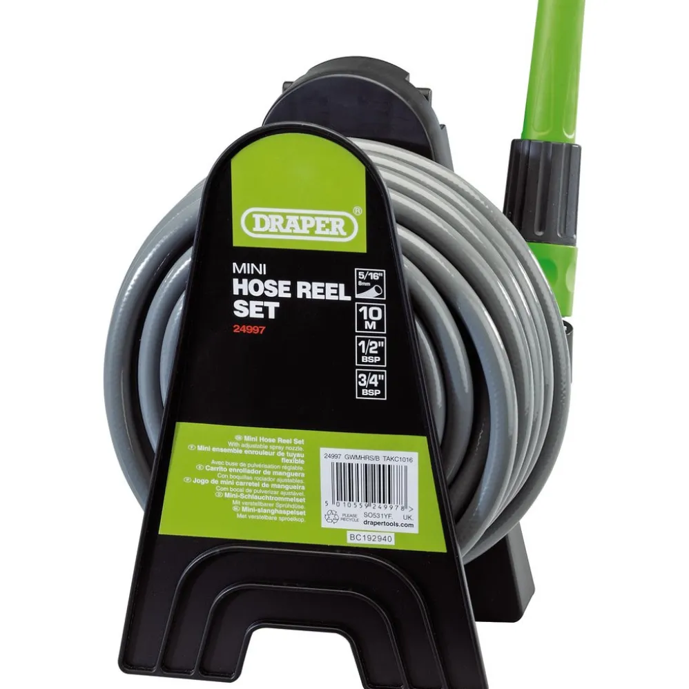 Mini Hose Reel Set, 8mm Bore, 10m