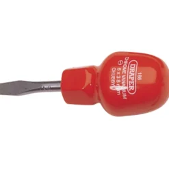 Plain Slot Flared Tip Cabinet Pattern Chubby Screwdriver, 6 x 38mm (Sold Loose)