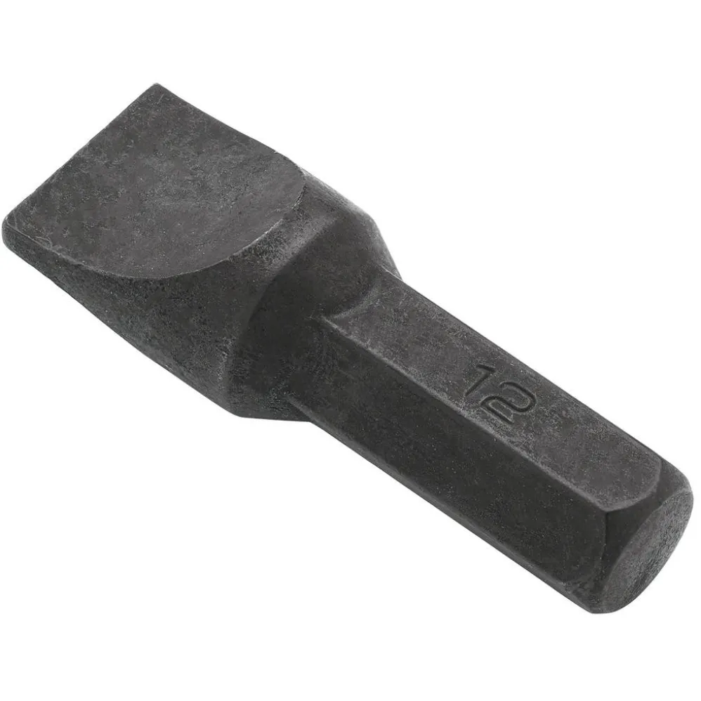 Plain Slot Impact Screwdriver Bit, 12mm