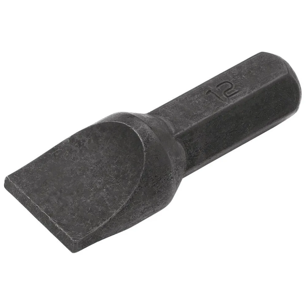 Plain Slot Impact Screwdriver Bit, 12mm