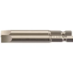 Plain Slot Insert Bit, 8mm, 1/4" Hex, 75mm Long (Pack of 2)